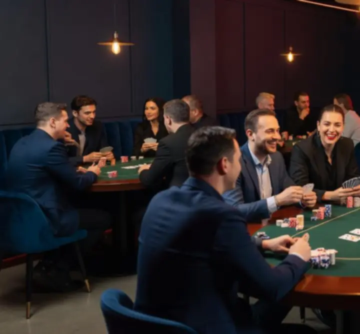 Wieczorne wydarzenie pokerowe w MirrorFinishGarage