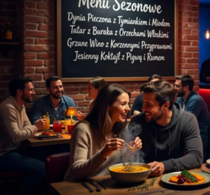 Sezonowe dania i napoje serwowane w lokalu podczas wieczoru