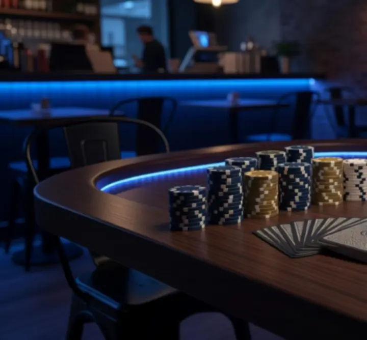 Widok harmonogramu rezerwacji stolików na wydarzenia pokerowe